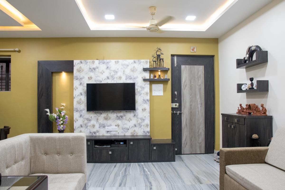 Residential Interior — Gold & Dark